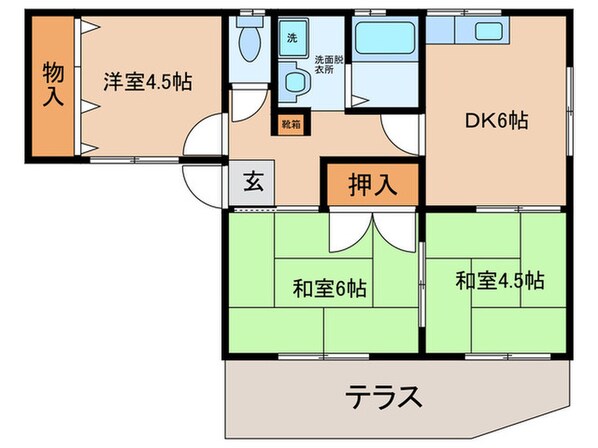 小山グリ－ンハイツの物件間取画像